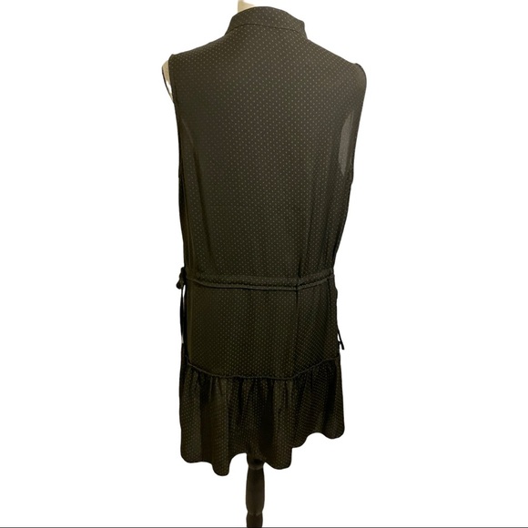 All saints dress size 10 tiiered waist has drawstring. Brown Polk dot. - Picture 8 of 15